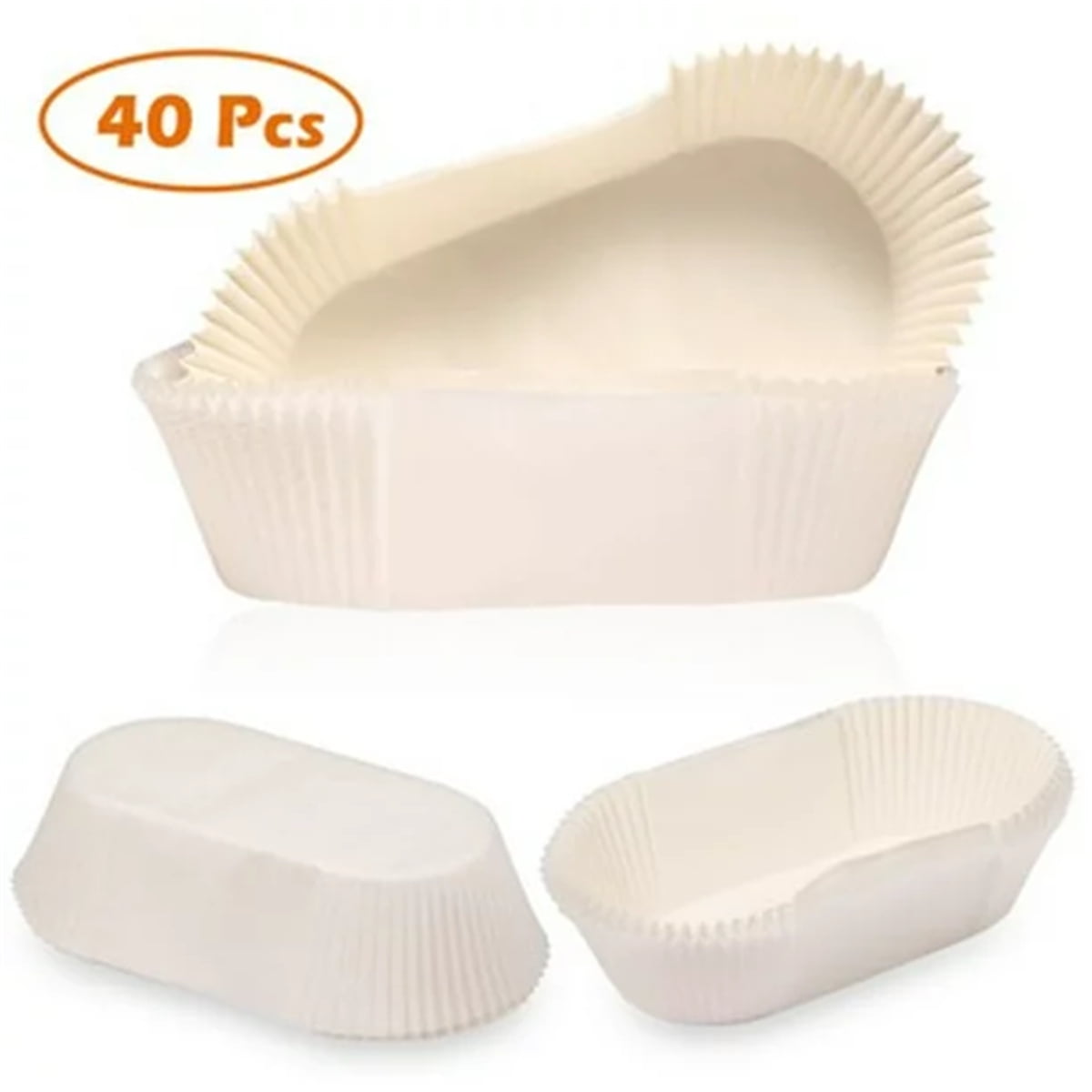 Happon 40 Pcs Loaf Bread Baking Liners, Paper Loaf Pan Liners, Disposable Greaseproof Baking Cups Tin Liners for Cakes, Snacks, Cupcakes, Muffins, Weddings, Parties, White